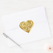 Gouden Psychedelische Blanco Sjabloon Hart Sticker (Envelop)