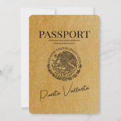 Gouden Puerta Vallarta Passport bruiloft Kaart (Achterkant)