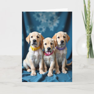 Gouden Puppy Familie Dag Kaart