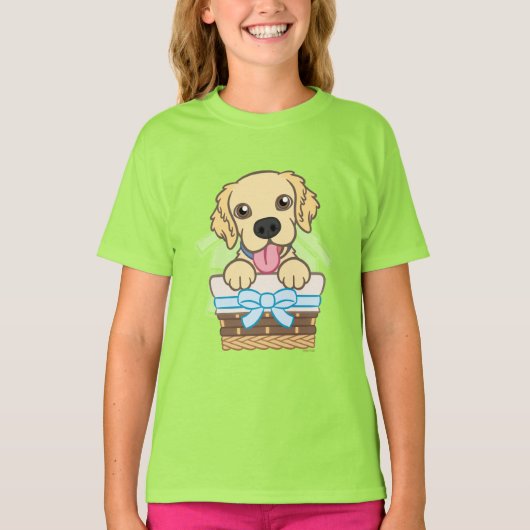 Gouden Puppy gekleurd T-Shirt (Voorkant)