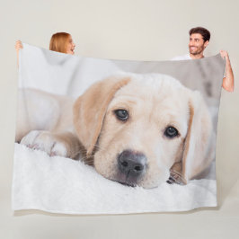 gouden puppy Labrador deken