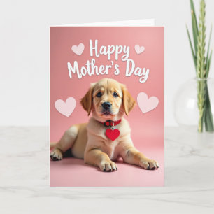 Gouden Puppy Liefde Moeder Kaart