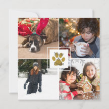 Gouden puppy poot Kerstvakantie 4 foto op maat