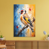 Gouden Putter Abstract Impasto Canvasprint Canvas Afdruk (Insitu (Woonkamer))