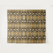 Gouden Python Slangenhuid Achtergrond Wandkleed (Voorkant (horizontaal))