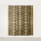 Gouden Python Slangenhuid Achtergrond Wandkleed (Voorkant)
