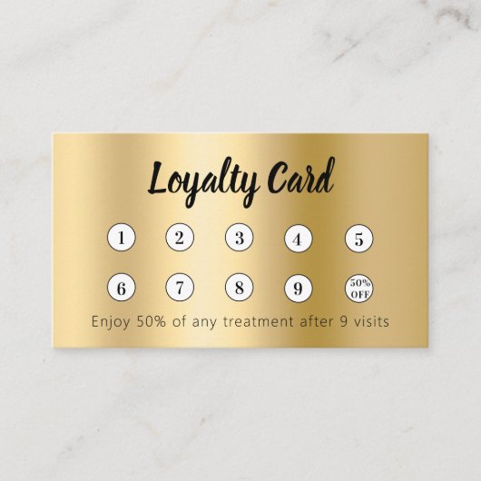 Gouden QR-code corporate logo Klantenkaartje (Voorkant)