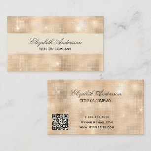 Gouden qr code elegant script visitekaartje