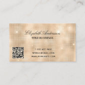 Gouden qr code elegant script visitekaartje (Achterkant)
