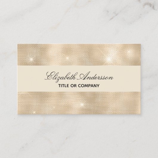 Gouden qr code elegant script visitekaartje (Voorkant)