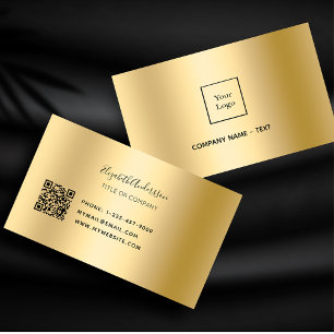 Gouden qr code logo visitekaartje