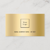 Gouden qr code logo werknemer foto visitekaartje (Voorkant)