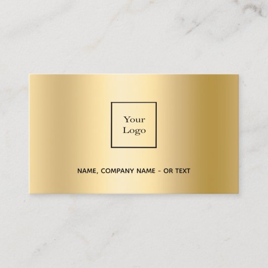 Gouden qr code logo werknemer foto visitekaartje (Voorkant)