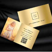 Gouden qr code logo werknemer foto visitekaartje