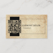 Gouden QR Code Moderne Consultant Visitekaartje (Voorkant)