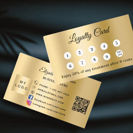 Gouden QR-code zakelijk logo loyaliteitskaart Klantenkaartje