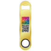 Gouden QR-code Zakelijk Logo Monogram Aangepast Speed Flessenopener (Achterkant)