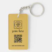 Gouden QR-code Zakelijk Logo Promo Sleutelhangers (achterkant)