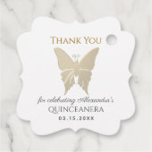 Gouden Quinceanera dank u Bedankjes Labels (Achterkant)