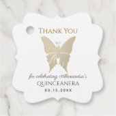 Gouden Quinceanera dank u Bedankjes Labels (Voorkant)