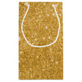 Gouden Quinceanera Gift Bag Klein Cadeauzakje (Achterkant)