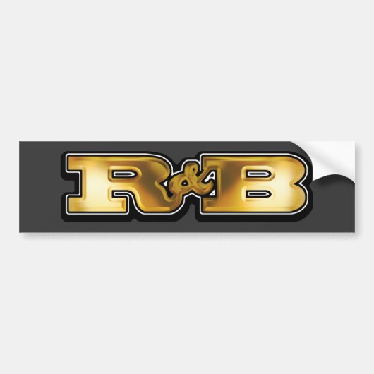 Gouden R&B Bumpersticker (Voorkant)