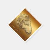Gouden Ram - Chinees Jaar - papieren servetten (Hoek)