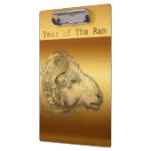 Gouden Ram Chinees Jaar van het Schaap- Klembord (Links)