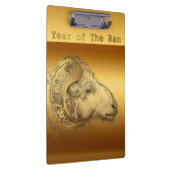 Gouden Ram Chinees Jaar van het Schaap- Klembord (Rechts)