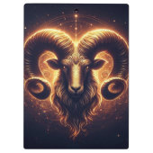 Gouden Ram Sterrenbeeld Symbool Klembord (Achterkant)