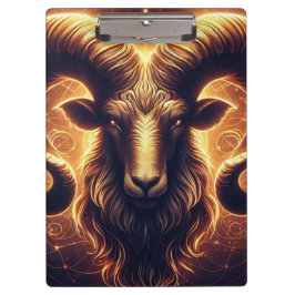 Gouden Ram Sterrenbeeld Symbool Klembord