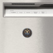 Gouden Ram Zodiac Schild Magneet (Insitu (Vaatwasser))