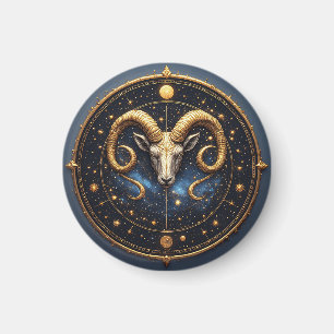 Gouden Ram Zodiac Schild Magneet