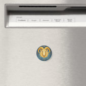 Gouden Ram Zodiac Schild Magneet (Insitu (Vaatwasser))