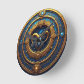 Gouden Ram Zodiac Schild Ronde Klok (Hoek)