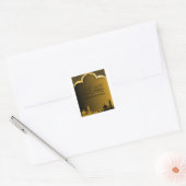Gouden Ramadan kareem 2024 Vierkante Sticker (Envelop)