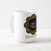Gouden RAMADAN KAREEM MUBARAK Koffiemok (Voorkant links)