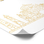 Gouden Ramadan Kareem Print (Hoek)