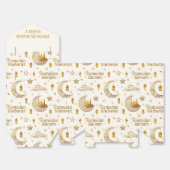 Gouden Ramadan Mubarak-patroon met aangepaste naam Bedankdoosjes (Ongevouwen)