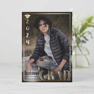 Gouden rand 2024 Duo Grad Afstudeerfoto Kaart