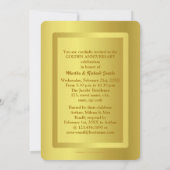 Gouden rand 50ste trouwjubileum kaart (Achterkant)