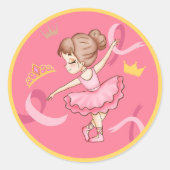 Gouden rand ballerina sticker (Voorkant)