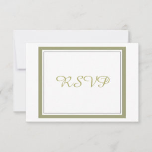 Gouden rand bruiloft RSVP Kaartje