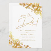 GOUDEN RAND Budget All-in1 Trouwkaart Save the Dat Kaart (Voorkant / Achterkant)