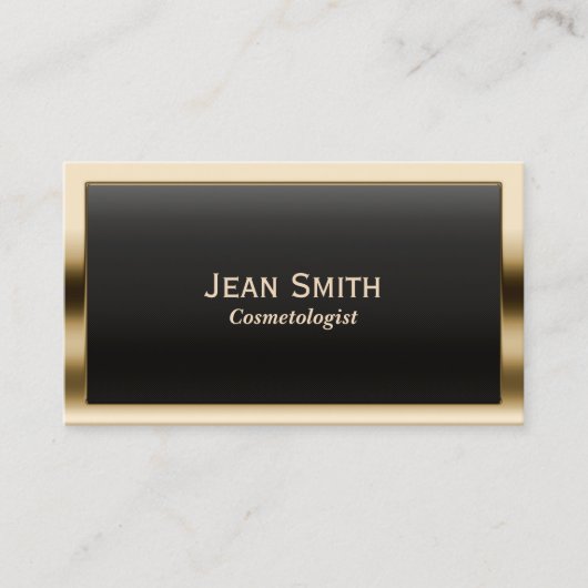 Gouden rand cosmetologist visitekaartje (Voorkant)