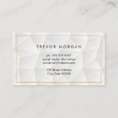 Gouden rand | Geometrisch patroon Visitekaartje (Achterkant)