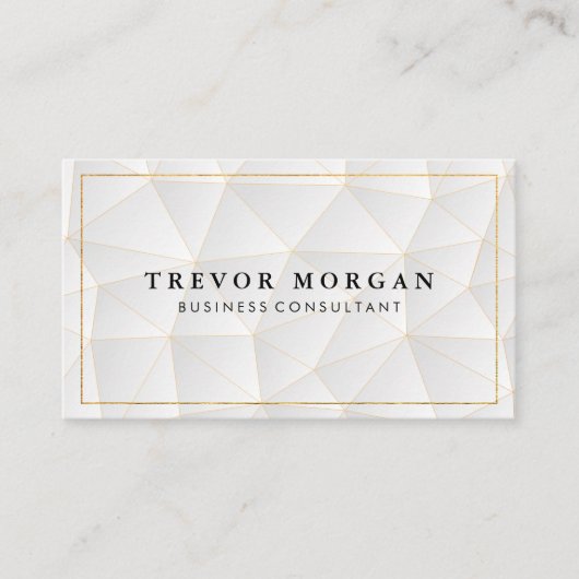 Gouden rand | Geometrisch patroon Visitekaartje (Voorkant)