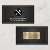 Gouden rand | Geperforeerde mesh Visitekaartje (Voorkant / Achterkant)