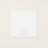 Gouden rand oorbellenhouder met effect vierkante visitekaartjes (Achterkant)