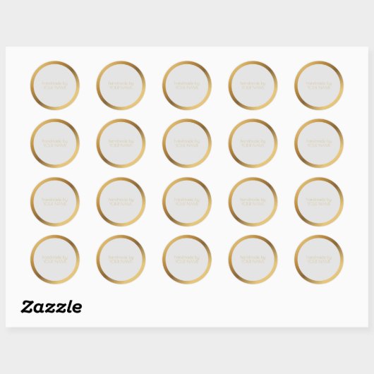 Gouden rand ronde sticker (Vel)
